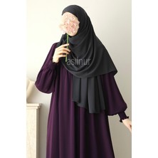 Asilnur Elif Büyük Boy Şal 70X220 Füme