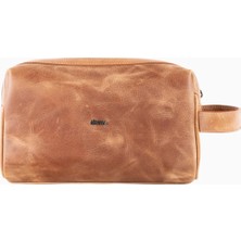 Damy Hakiki Deri Unisex El Çantası 8415 - Taba