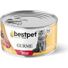 Bezos Gurme Jelly Biftekli Tahılsız Yetişkin Kedi Konservesi 85 gr