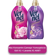 Vernel Max Gül ve Taze Lavanta Konsantre Yumuşatıcı 1.44L 60 Yıkama Uzun Süreli Ferahlık