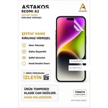 Astakos Redmi A2 Uyumlu Şeffaf Nano Kırılmaz Hidrojel Ekran Koruyucu