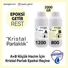2 kg A+B Küçük Hacim Için Kristal Parlak Reçine