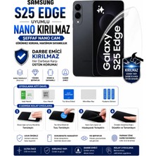 Astakos Samsung S25 Edge Uyumlu Nano Hidrojel Kırılmaz Ekran Koruyucu Darbe Emici Tam Kaplama