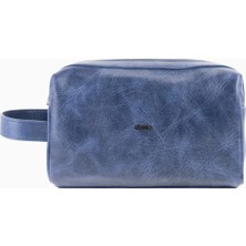 Damy Hakiki Deri Unisex El Çantası 8415 - Lacivert