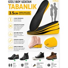 Optana 3.5 cm Gizli Boy Uzatıcı Tamboy Tabanlık - Şok Emici Konforlu Ortopedik Ayakkabı Pedi