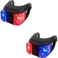 Motobisavm Silikon Çakar Far Stop Seti [kırmızı Mavi Işık] - [JY-267-6C]