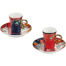 LuckyArt Etro Bone 2li Kahve Fincani Seti