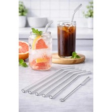 Selanikli Ticaret Selanikli 6 Adet Eğimli Sağlam Cam Pipet + 1 Adet Fırça (Pipetler 22 cm ve Şeffaftır)