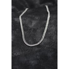 Fantastik Store 316L Çelik Gümüş Renk Curb Model Zincir Erkek Kolye - Lisinya