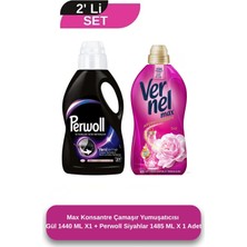Max Çamaşır Yumuşatıcısı Gül 1440 ML X1 Adet + Perwoll Siyahlar 1485 ML X 1 Adet
