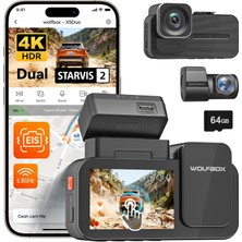 Wolfbox X5 Duo 4k+2.5k Starvıs 2 Wifi Gps Araç Kamerası