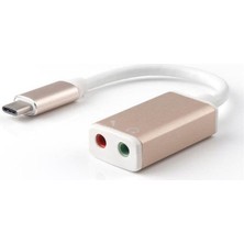 Temiz Pazar Type C To 3.5mm Aux Mikrofon Kulaklık  Cevirici Ses Kartı