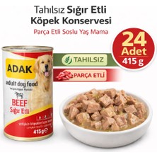Adak Sığır Etli Yetişkin Köpek Konservesi 415GR x 24 Adet