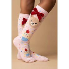 Bony Socks Cupcake Teddy Desenli Çocuk Dizüstü Çorap