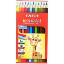 Fatih 12'li Uzun Boy Kuru Boya 12 Renk Kuru Boya Kalemi 17,5cm