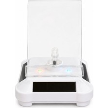 Schulzz Solar Panelli ve Pille Çalışan Cep Telefonları Için LED Işıklı 360° Dönen Vitrin Stand Dönen Tabla