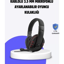 Uravas Store Kırmızı Kulaklık Mikrofonlu Ayarlanabilir Konforlu Tasarımlı