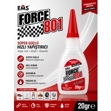 Ems Force 801 Süper Güçlü Hızlı Yapıştırıcı 20 gr – Güçlü ve Dayanıklı Formül
