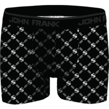John Frank Metalik Dijital Baskılı Pamuklu Boxer Erkek Boxer JFBDMET100