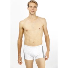 Çift Kaplan Premium Serisi Erkek Vücudu Saran Pamuklu Biyeli Elastanlı Biyeli Boxer