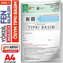 Karakutu Yayınları 2026/1 Yökdil Ingilizce Fen Bilimleri Ösym Çıkmış Soru Tıpkı Basım Deneme Kitapçığı Türkiye Geneli