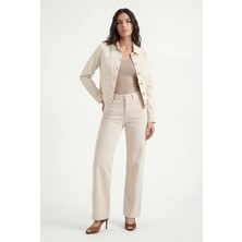 Masha Kate Denim Düz Paça Pantolon
