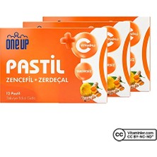 One Up Pastil Zencefil + Zerdeçal 12 Pastil 3 Adet