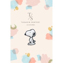 Tasarım Sentezi Rozet Silikon Broş Snoopy Beyaz Köpek Peanuts Çetesi Çizgi Film Yaka Çanta Kıyafet Şapka Aksesuar