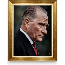 Atatürk Karizmatik Profil Portresi Çerçeveli Tablo