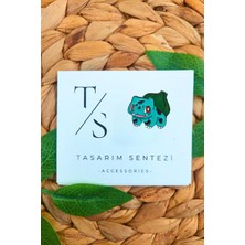 Tasarım Sentezi Rozet Metal Broş Pokemon Bulbasaur Çizgi Film Yaka Çanta Kıyafet Şapka Aksesuar Hediye
