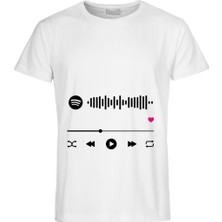 Çılgıntrend Müzik Çalar Tasarımlı Kişiselleştirilebilir Erkek Kadın Tişört - Spotify Kodlu Unisex Tshirt