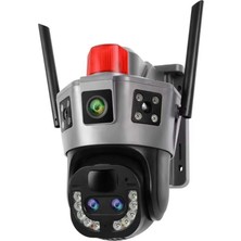 O-KAM-4445 Smart Güvenlik Kamerası 2 Lens Alert Wi-Fi Ptz