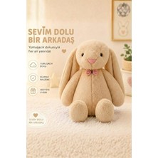Sole Uyku Arkadaşım Papyonlu Uzun Kulak Bunny Peluş Tavşan 65 cm