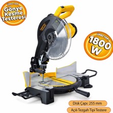 Chattel CHT-6255 Elektrikli Gönye Kesme Makinası 1800 W 255 mm Tepsi Ayarlı Gönye Makinası