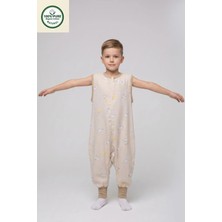 Cantoy Müslin Geniş Askılı Bebek Çocuk Uyku Tulumu %100 Pamuk Natural 0.5 Tog