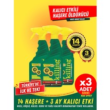 Killing Max Sprey 3'lü Eko Set - 14 Haşere, Karıncalarda 3 Ay Kalıcı Etkili Haşere Öldürücü - 3X500ML