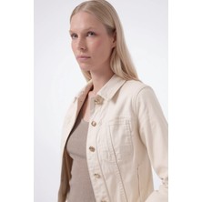 Masha Kate Gold Düğme Detaylı Denim Ceket