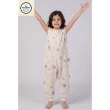 Cantoy Müslin Geniş Askılı Bebek Çocuk Uyku Tulumu 0.5 Tog %100 Pamuk Natural