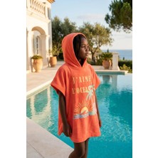 Katia & Bony J'aime L'océan Kapüşonlu Çocuk Mercan Plaj Pançosu