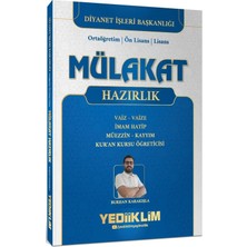 Yediiklim Yayınları Ortaöğretim-Ön Lisans-Lisans Diyanet Işleri Mülakat Hazırlık