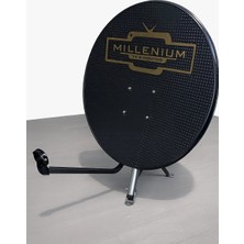 Millenium 90 cm 0.80 mm Delikli Çanak Anten Full Hd 4K Güçlü Sinyal Uydu Anteni