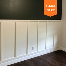 Diecor Iskandinav Duvar Çıtası Dekoratif Boyanabilir 5 Adet 100 cm Koridor Tasarımı