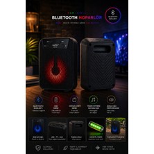 Cabbaroğlu Ticaret Bluetooth Hoparlör Rgb Işıklı Taşınabilir Kablosuz Speaker USB Tf Kart Destekli