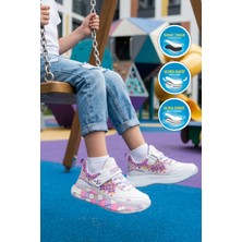 Ruffon 1030 F Beyaz-Mor Kız Çocuk Spor Ayakkabı
