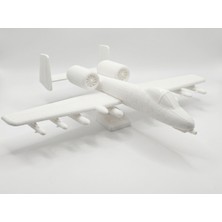 Demirhan3D ✈️ A10 Uçak Kit Card – Beyaz Demonte Koleksiyon Maketi