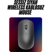 Mossem Kablosuz Bağlantı Yüksek Hassasiyetli Kablosuz Wireless Siyah Mouse