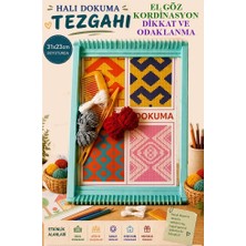 Artlantis Halı Dokuma Tezgahı Plastik 23X31 cm 1 Paket Okul Çocuk Hobi Elişi Tezgah Halı Dokuma Seti Okul Sınıf Etkinlik