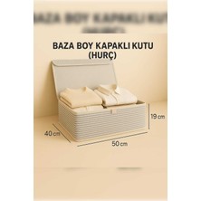 Empressco Ekici Home Textile 1 Adet Çok Amaçlı Kapaklı Düzenleyici Kutu Baza Hurç 50X40X19 - Fiyatı, Yorumları
