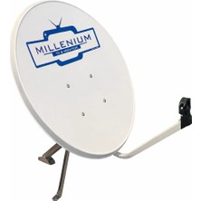 Millenium 70 cm Çanak Anten Seti Tekli Lnb Full Hd 4K Güçlü Sinyal Uydu Sistemi