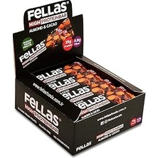 Uravas Store Fellas Yüksek Protein Bar, Bademli ve Kakaolu, 45GR x 12 Adet
